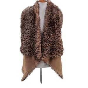 DROMe Womens M Lamb Leather / Fur Vest